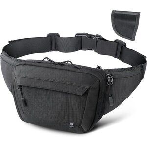 Men's Black Tactical Concealed Carry Fanny Pack Ccw Fanny Pack Waist Bag